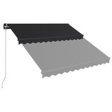Tenda na ručno uvlačenje s LED svjetlima 350 x 250 cm antracit