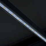 Tenda na ručno uvlačenje s LED svjetlima 450 x 300 cm antracit