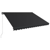 Tenda na ručno uvlačenje s LED svjetlima 450 x 300 cm antracit