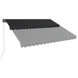 Tenda na ručno uvlačenje s LED svjetlima 450 x 300 cm antracit