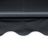 Tenda na ručno uvlačenje s LED svjetlima 450 x 300 cm antracit