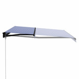 Tenda na ručno uvlačenje 450 x 300 cm plavo-bijela