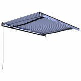 Tenda na ručno uvlačenje 450 x 300 cm plavo-bijela