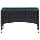 Stolić za kavu crni 60 x 40 x 36 cm od poliratana