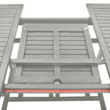 vidaXL 5-dijelni vrtni blagovaonski set masivno bagremovo drvo sivi