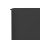 Vjetrobran s 9 panela od tkanine 1200 x 160 cm antracit