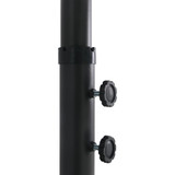 Vrtni suncobran s aluminijskom šipkom 460 x 270 cm crni Vrtni suncobran s aluminijskom šipkom 460 x 270 cm crni