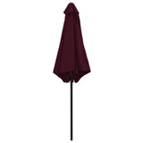 Vrtni suncobran s aluminijskom šipkom 270 x 246 cm bordo Vrtni suncobran s aluminijskom šipkom 270 x 246 cm bordo