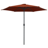 Vrtni suncobran s aluminijskom šipkom 270 x 246 cm boja cigle Vrtni suncobran s aluminijskom šipkom 270 x 246 cm boja cigle