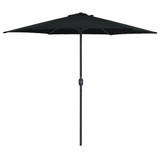 Vrtni suncobran s aluminijskom šipkom 270 x 246 cm crni