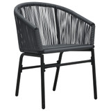 Vrtne stolice 2 kom antracit PVC ratan