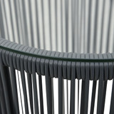 3-dijelni bistro set s jastucima od PVC ratana antracit