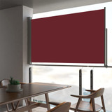 Uvlačiva bočna tenda za terasu 140 x 300 cm crvena