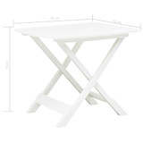 Sklopivi vrtni stol bijeli 79 x 72 x 70 cm plastični Sklopivi vrtni stol bijeli 79 x 72 x 70 cm plastični