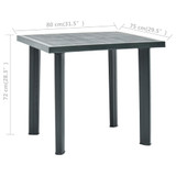 Vrtni stol zeleni 80 x 75 x 72 cm plastični Vrtni stol zeleni 80 x 75 x 72 cm plastični