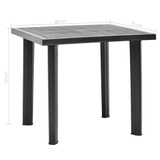 Vrtni stol antracit 80 x 75 x 72 cm plastični Vrtni stol antracit 80 x 75 x 72 cm plastični