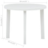 Vrtni stol bijeli 89 cm plastični Vrtni stol bijeli 89 cm plastični