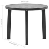 Vrtni stol antracit 89 cm plastični Vrtni stol antracit 89 cm plastični