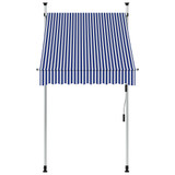 Tenda na ručno uvlačenje 100 cm plavo-bijela prugasta