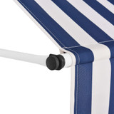 Tenda na ručno uvlačenje 100 cm plavo-bijela prugasta