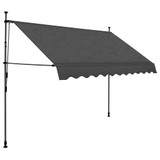 Tenda na ručno uvlačenje s LED svjetlima 300 cm antracit