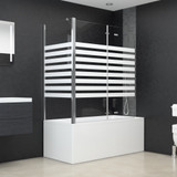 Tuš-kabina od kaljenog stakla 120 x 68 x 130 cm prugasta