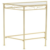 Bočni stolić u starinskom stilu metalni 87 x 34 x 73 cm zlatni Bočni stolić u starinskom stilu metalni 87 x 34 x 73 cm zlatni