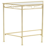 Bočni stolić u starinskom stilu metalni 87 x 34 x 73 cm zlatni Bočni stolić u starinskom stilu metalni 87 x 34 x 73 cm zlatni