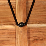 3-dijelni barski set od masivnog bagremovog drva i prave kože