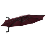 Zidni suncobran s metalnom šipkom 300 cm bordo Zidni suncobran s metalnom šipkom 300 cm bordo