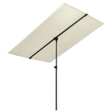 Vrtni suncobran s aluminijskom šipkom 180 x 130 cm boja pijeska Vrtni suncobran s aluminijskom šipkom 180 x 130 cm boja pijeska