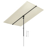 Vrtni suncobran s aluminijskom šipkom 180 x 130 cm boja pijeska Vrtni suncobran s aluminijskom šipkom 180 x 130 cm boja pijeska