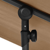 Vrtni suncobran s aluminijskom šipkom 180 x 130 cm smeđe-sivi Vrtni suncobran s aluminijskom šipkom 180 x 130 cm smeđe-sivi