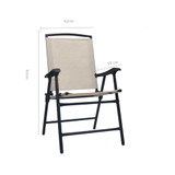 Sklopive vrtne stolice od tekstilena 2 kom krem