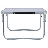 Sklopivi stol za kampiranje bijeli aluminijski 60 x 40 cm Sklopivi stol za kampiranje bijeli aluminijski 60 x 40 cm
