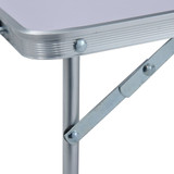 Sklopivi stol za kampiranje bijeli aluminijski 60 x 40 cm Sklopivi stol za kampiranje bijeli aluminijski 60 x 40 cm