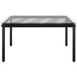 5-dijelna vrtna garnitura s jastucima crna PVC