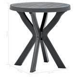 Bistro stol antracit Ø 70 cm plastični Bistro stol antracit Ø 70 cm plastični