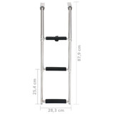 Sklopive ljestve za ukrcaj s 3 stepenice od nehrđajućeg čelika Sklopive ljestve za ukrcaj s 3 stepenice od nehrđajućeg čelika