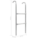 Ljestve za trampolin s 2 prečke čelične srebrne 72 cm