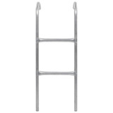 Ljestve za trampolin s 2 prečke čelične srebrne 102,6 cm
