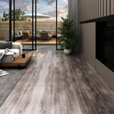 Podne obloge PVC 5,02 m² 2 mm samoljepljive mat smeđa boja drva