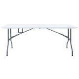 Sklopivi vrtni stol bijeli 180 x 72 x 72 cm HDPE Sklopivi vrtni stol bijeli 180 x 72 x 72 cm HDPE
