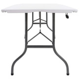 Sklopivi vrtni stol bijeli 180 x 72 x 72 cm HDPE Sklopivi vrtni stol bijeli 180 x 72 x 72 cm HDPE