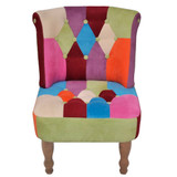 Francuske stolice od tkanine 2 kom patchwork dizajn Francuske stolice od tkanine 2 kom patchwork dizajn