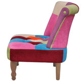 Francuske stolice od tkanine 2 kom patchwork dizajn Francuske stolice od tkanine 2 kom patchwork dizajn