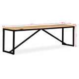 Klupa od masivnog drva manga 160x35x45 cm Klupa od masivnog drva manga 160x35x45 cm