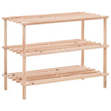 Stalak za cipele s 3 razine od masivne jelovine