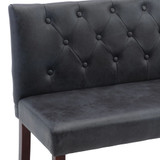 Klupa od umjetne brušene kože 148,5 cm siva