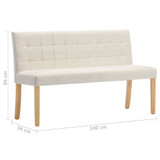 Klupa od tkanine 140 cm krem
